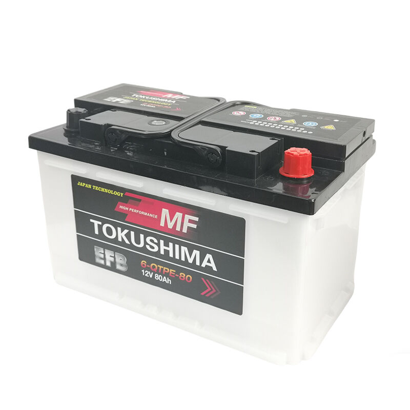بطارية سيارة توكوشيما إف بي 80 بجهد 12 فولت وسعة 80 أمبير-ساعة، للتشغيل والإيقاف التلقائي