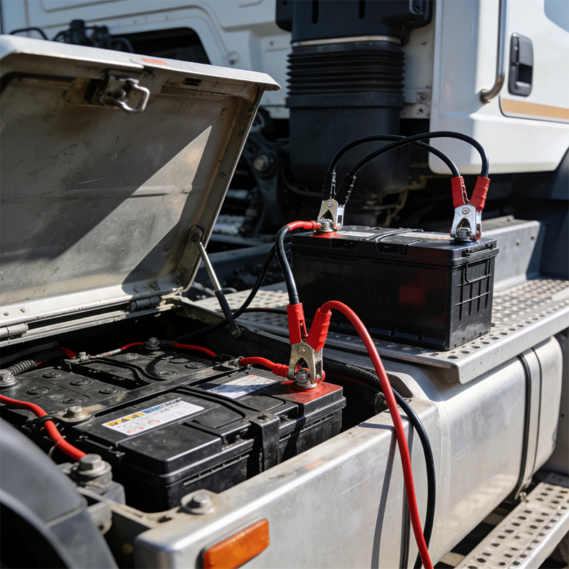 Sådan starter du en dieseltruck med 2 batterier