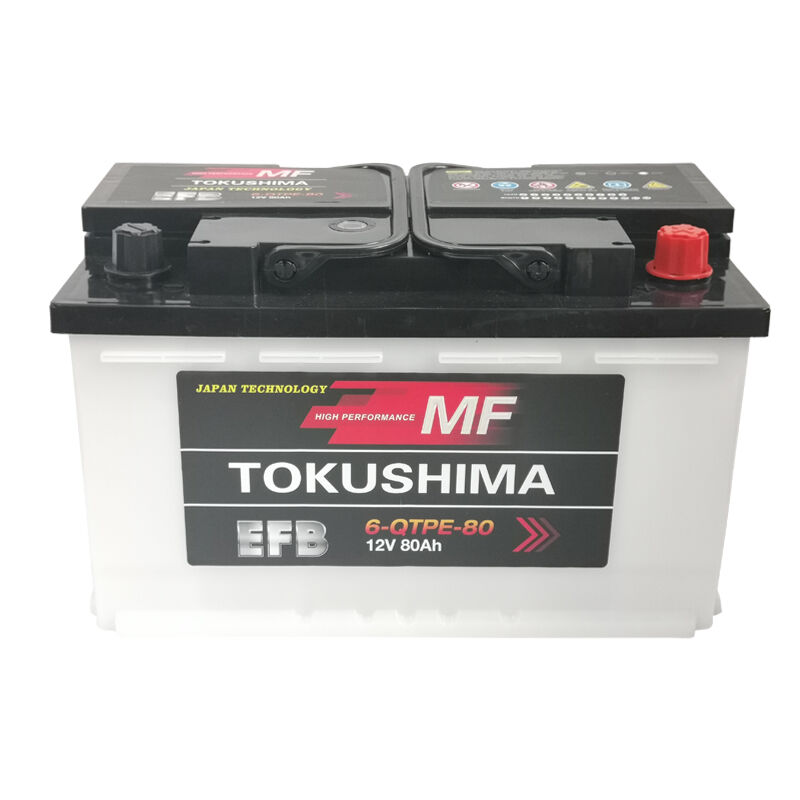 بطارية سيارة توكوشيما إف بي 80 بجهد 12 فولت وسعة 80 أمبير-ساعة، للتشغيل والإيقاف التلقائي
