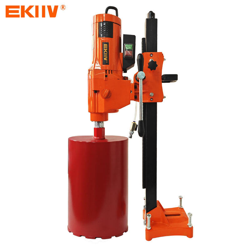 OEM 110V 250mm 4550W 3 gear speed angle Aluminum base knock-down removable high power motor Concrete Drilling Machine with wheel