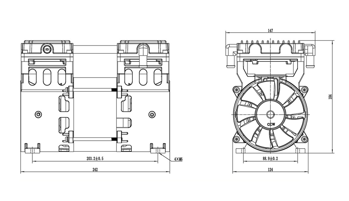min low noise oil free vacuum pump for medical aspirator-1