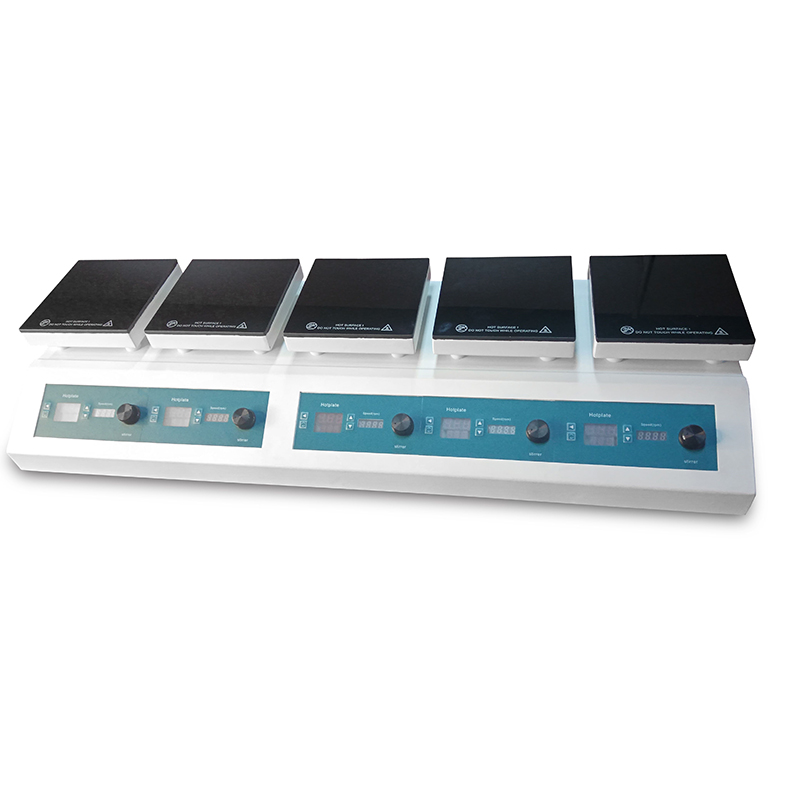 Multi position hotplate magnetic stirrer