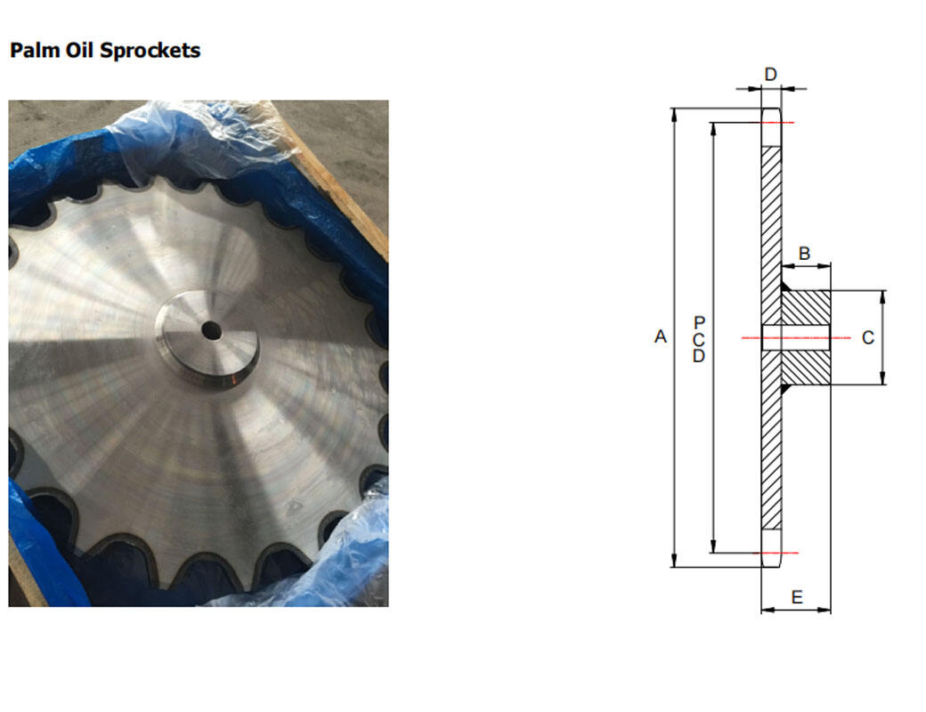 Sprocket for 6“ pitch palm oil chain manufacture