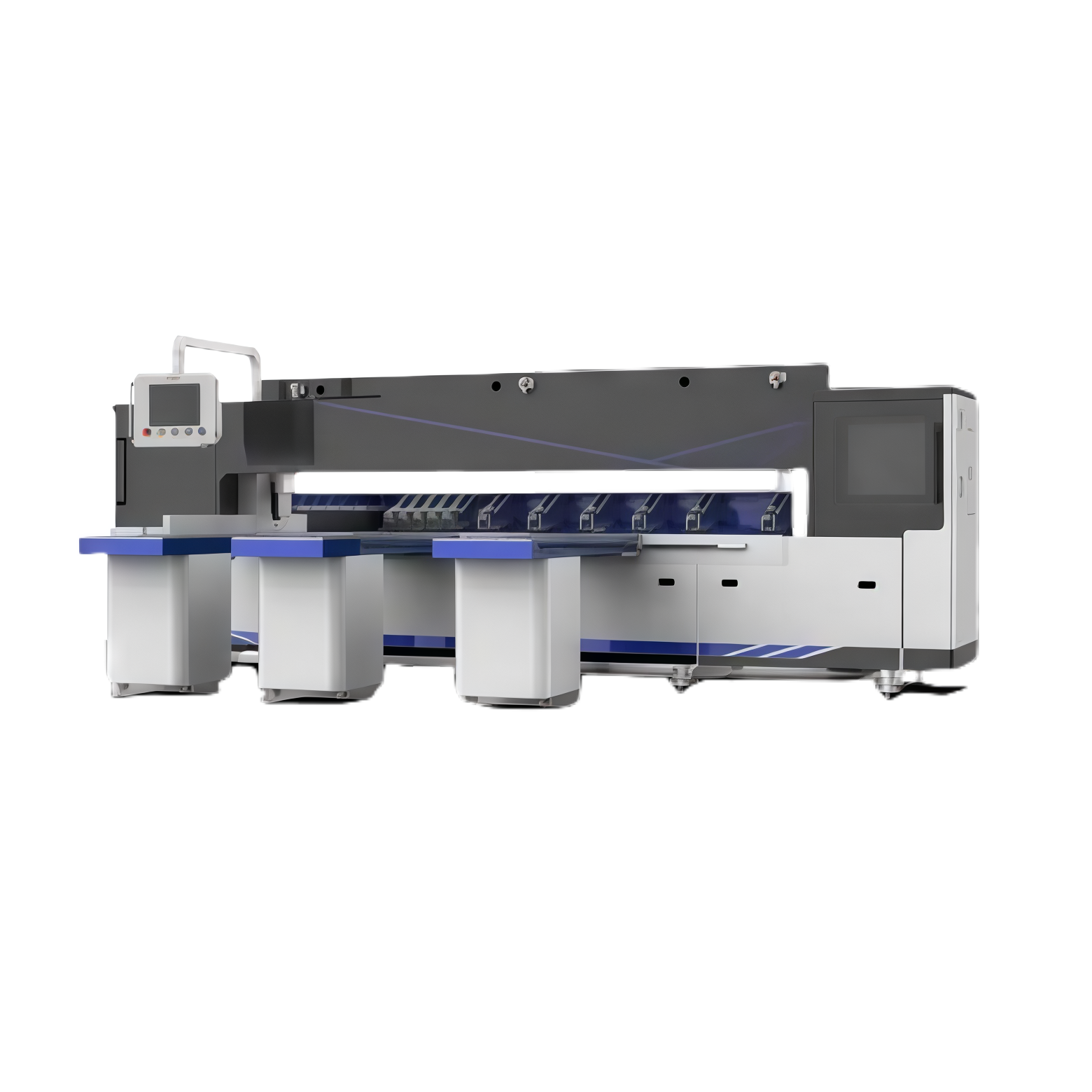 Visokonatančna žaga LS-3100BNC, motor 18,5 kW, hitrost rezilca 3000 m/min, rezalna zmogljivost 3100 mm, mehanska napetost, garancija 1 leto