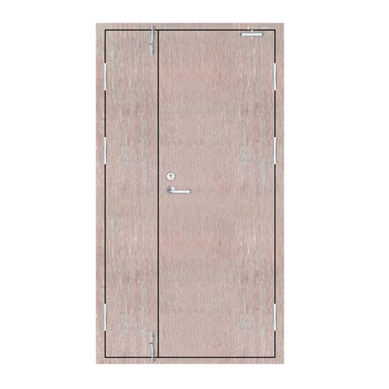 Commercial Exterior Unequal Leaf Lauan Wooden 45 Minute Fire Door