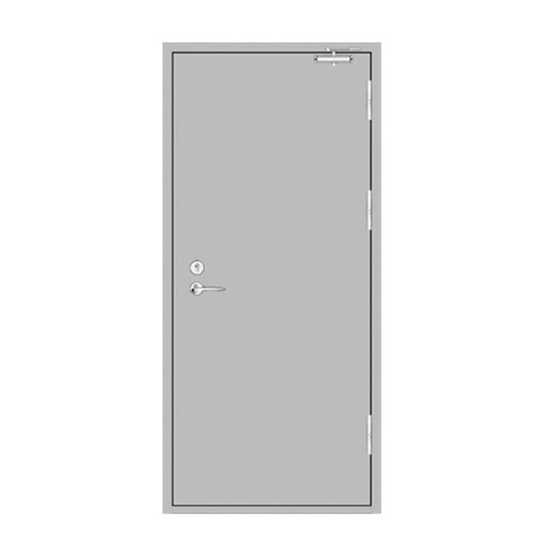 Grey Single 60 Minute Fire Rated Steel Door