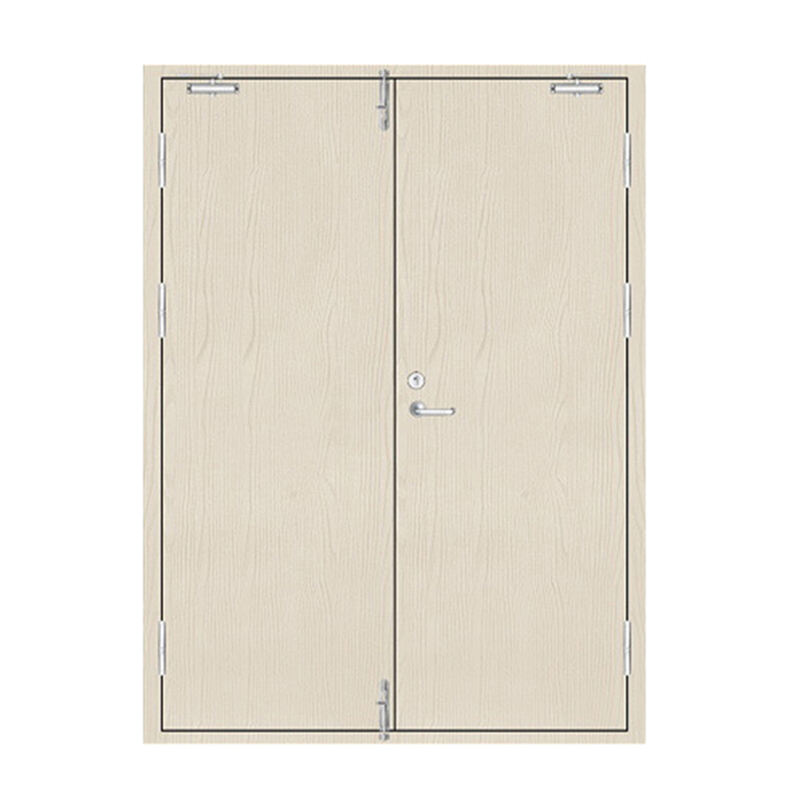 Double White Oak Wooden 60 Minute Fire Rated Door