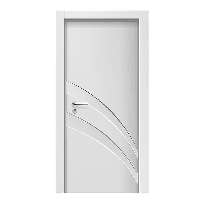 White Single Interior WPC Door For House