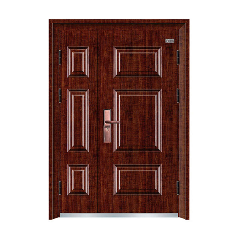 Residential Exterior Unequal Double Steel Security Door