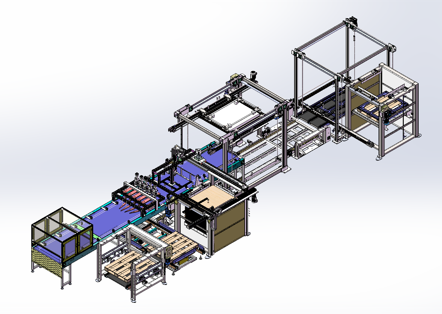 Automatic Food & Beverage Tin Can Low Level  Gantry style Palletizer Machine for Food Can Packaging Industry