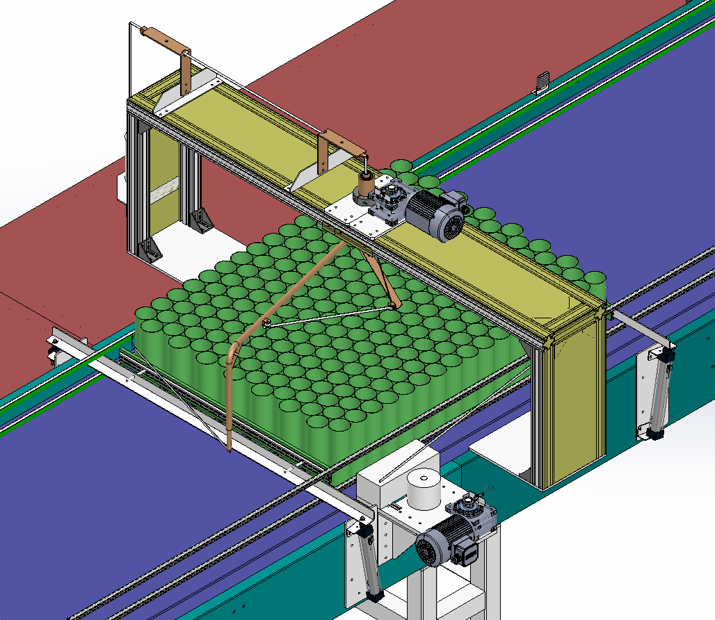  Automatic Newest design Horizonta Strapping Machine Before Palletizer, Aerosol Can and High Canister Container Prevent backflow Can Package Equipment,Metal Tin Can Ends Packaging Machine with Palletizer