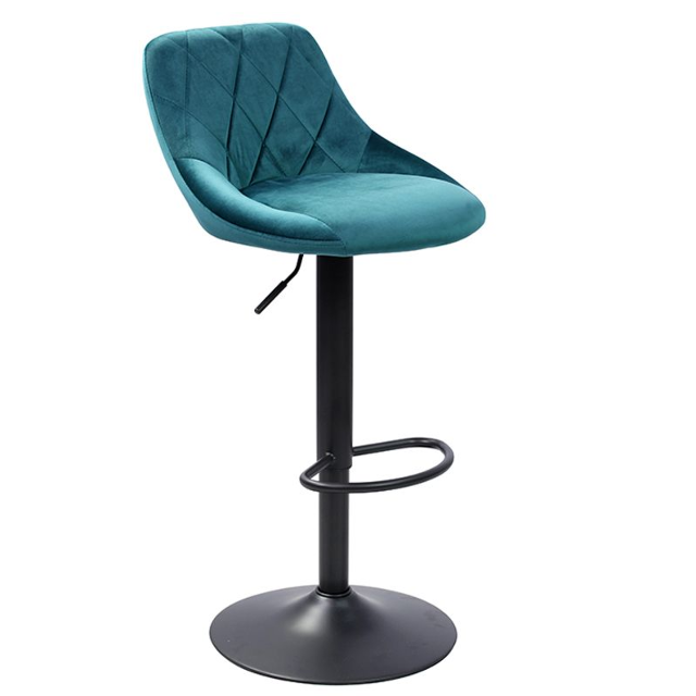 High Quality Modern Adjustable Luxury Black Leather Bar Chair Bar Stool Furniture details