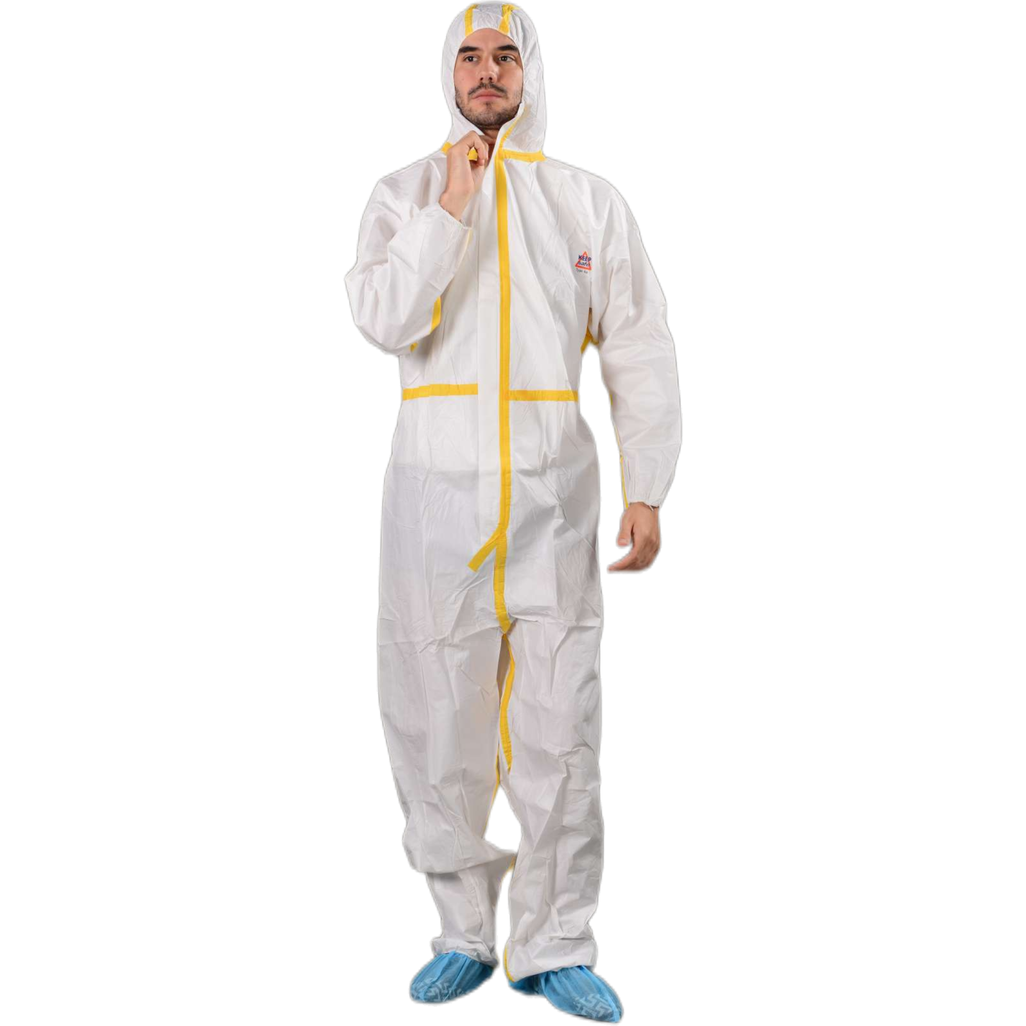 Disposable MF coverall with PE tape