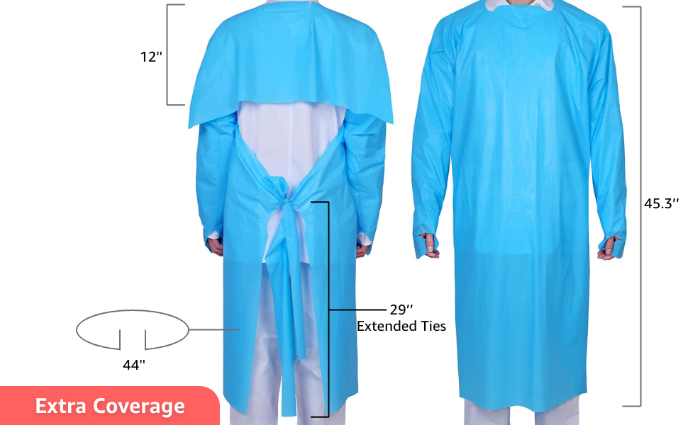 Multiple applications of CPE gown