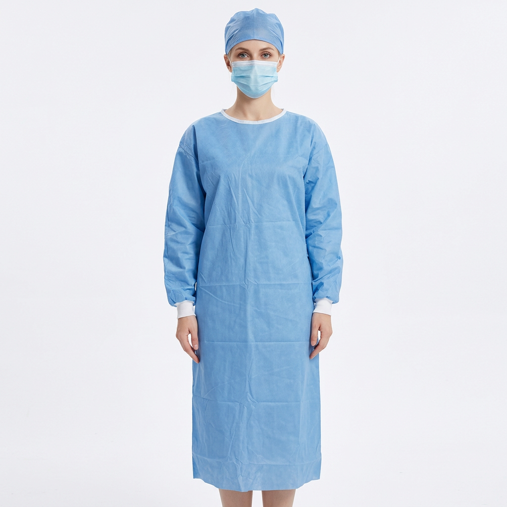 Spunlace woodpulp surgical gown