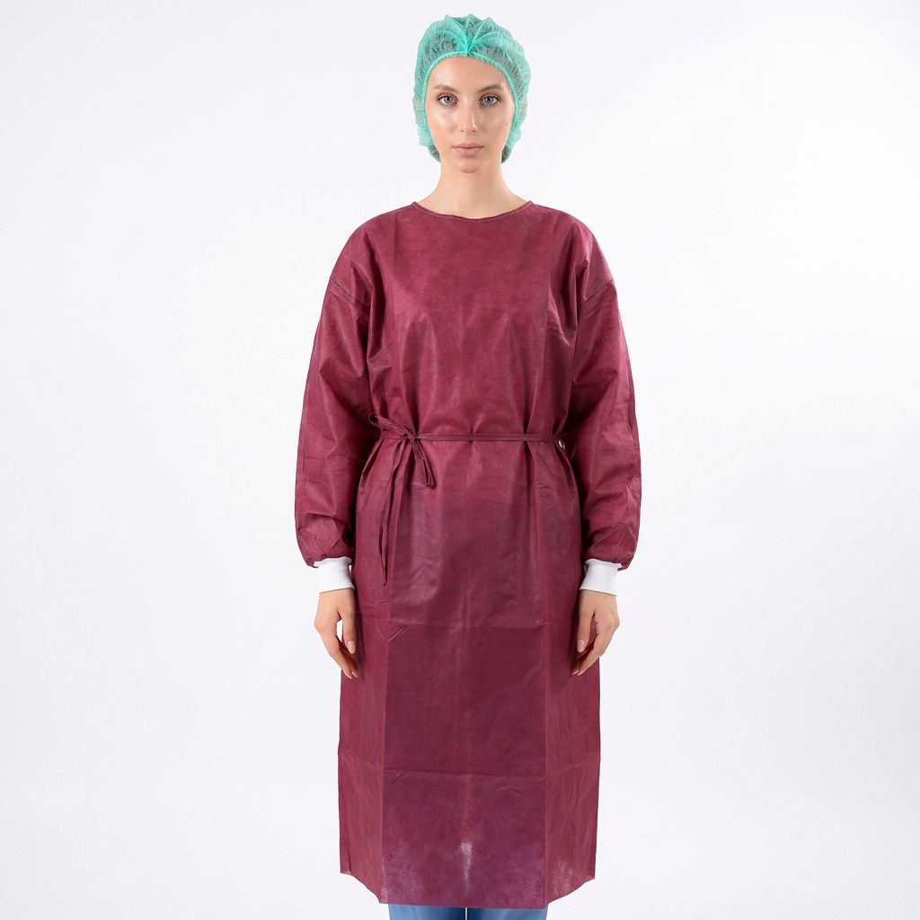 Розово червен халат за посетители