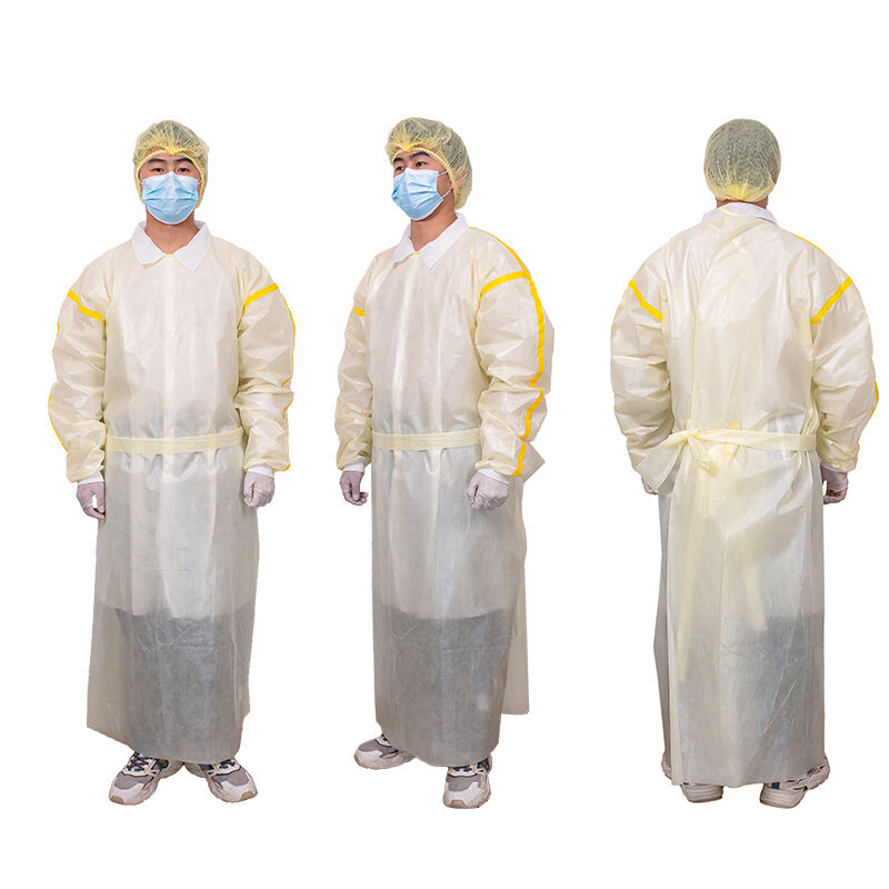 Waterproof Isolation Gown with tape 