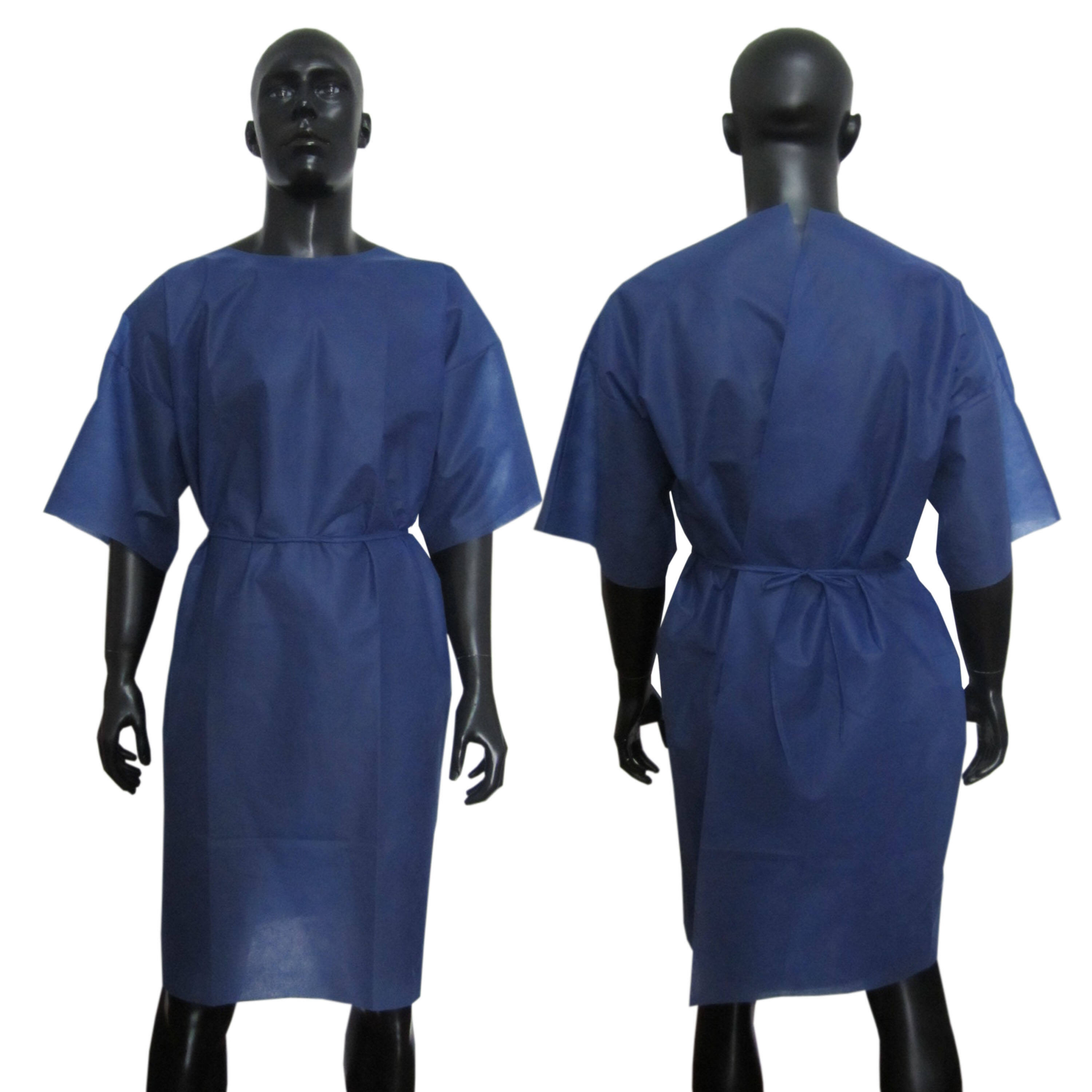 PP patient gown with short sleeves 