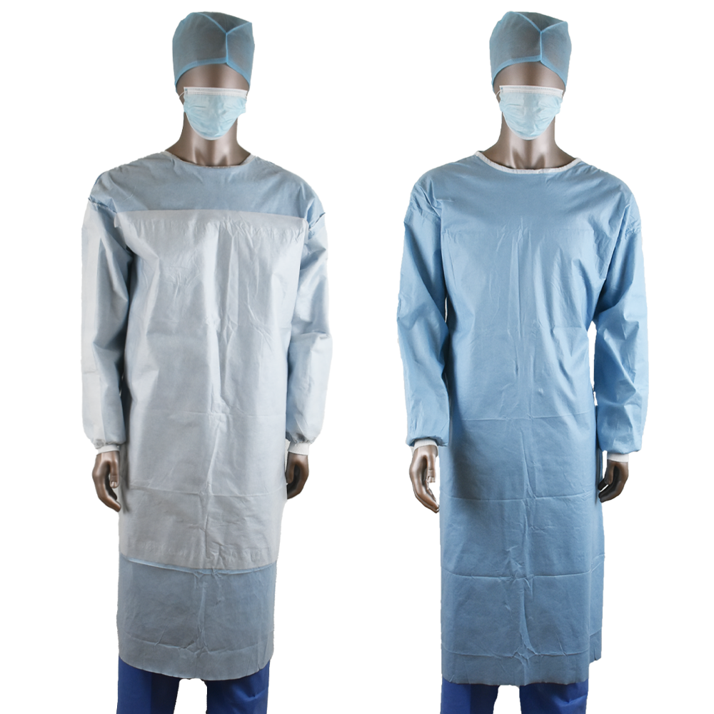 Spunlace woodpulp surgical gown