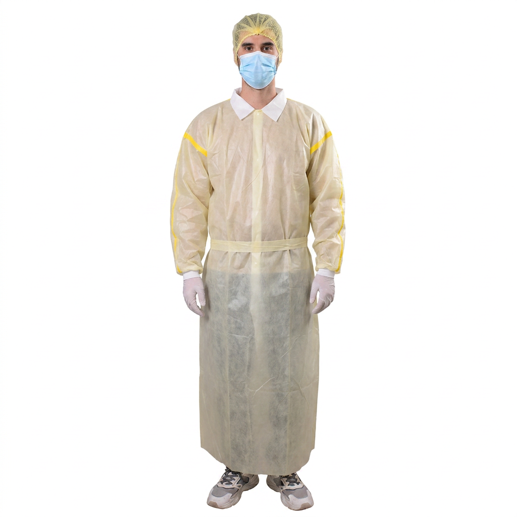 Waterproof Isolation Gown with tape 