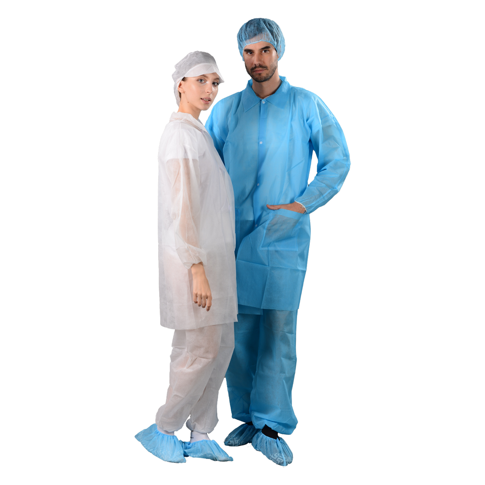 Nonwoven lab coat