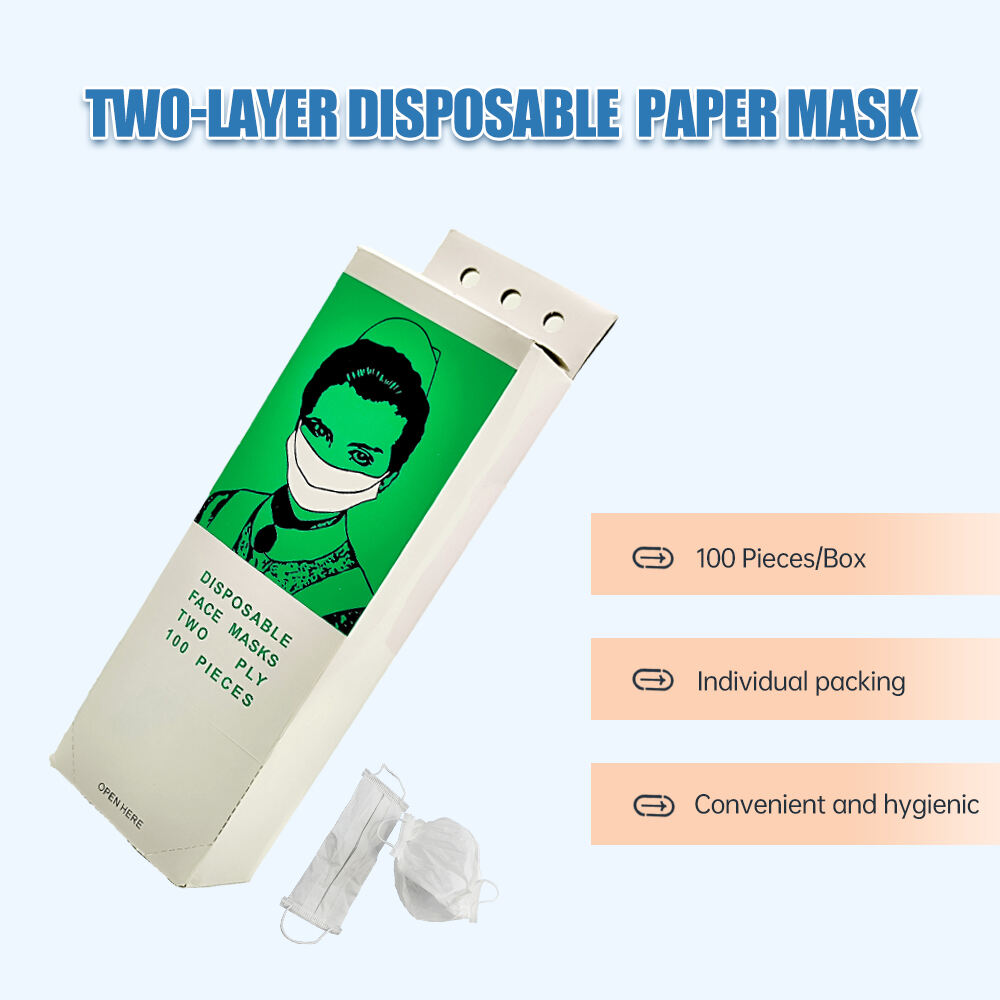 2ply paper face mask 