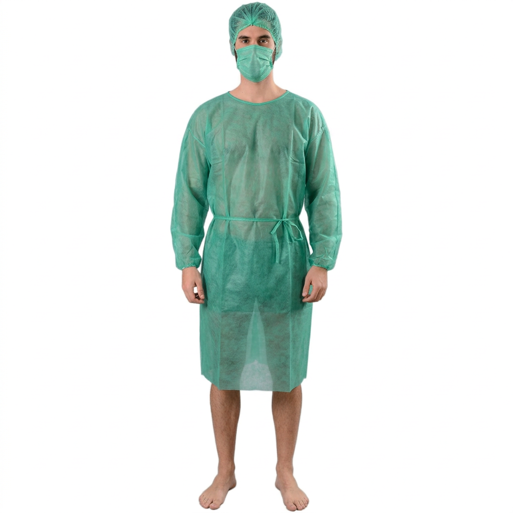 Disposable SBPP Green Isolation Gown