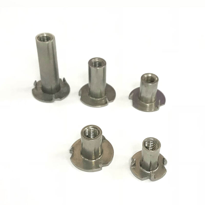 Drop in t-nuts block hole sliding Tee slot four claw T nut