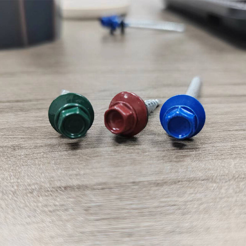 Steel hex color head roofing self drilling screw with EPDM