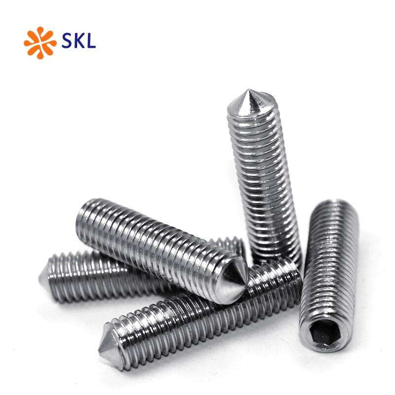 Steel sharp head hex socket set screw