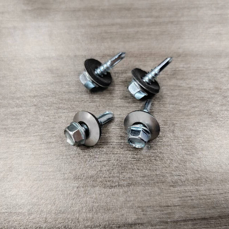 Bi-metal self drilling screw with washer and EPDM