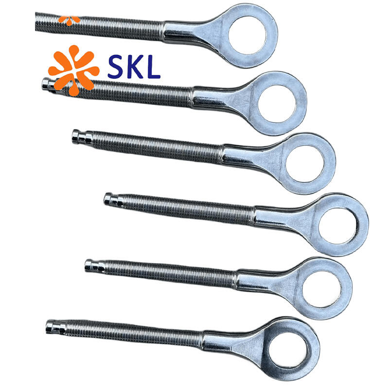 Steel eye hook screw