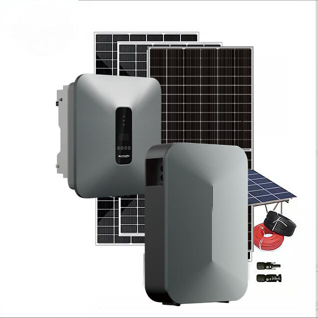 Sistema Solar doméstico híbrido completo fotovoltaico de 3Kw, 5KW, 10KW, encendido/apagado de red, 12kW, fuera de la red para invernadero de central eléctrica