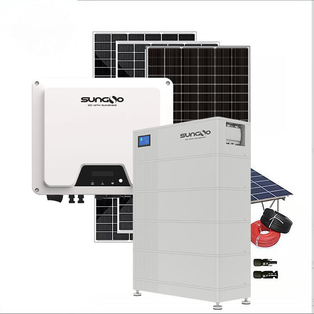 Système d'énergie solaire 10kw 12kw, ensemble hybride complet, batterie au Lithium à haute efficacité, système solaire photovoltaïque, système hors réseau MPPT