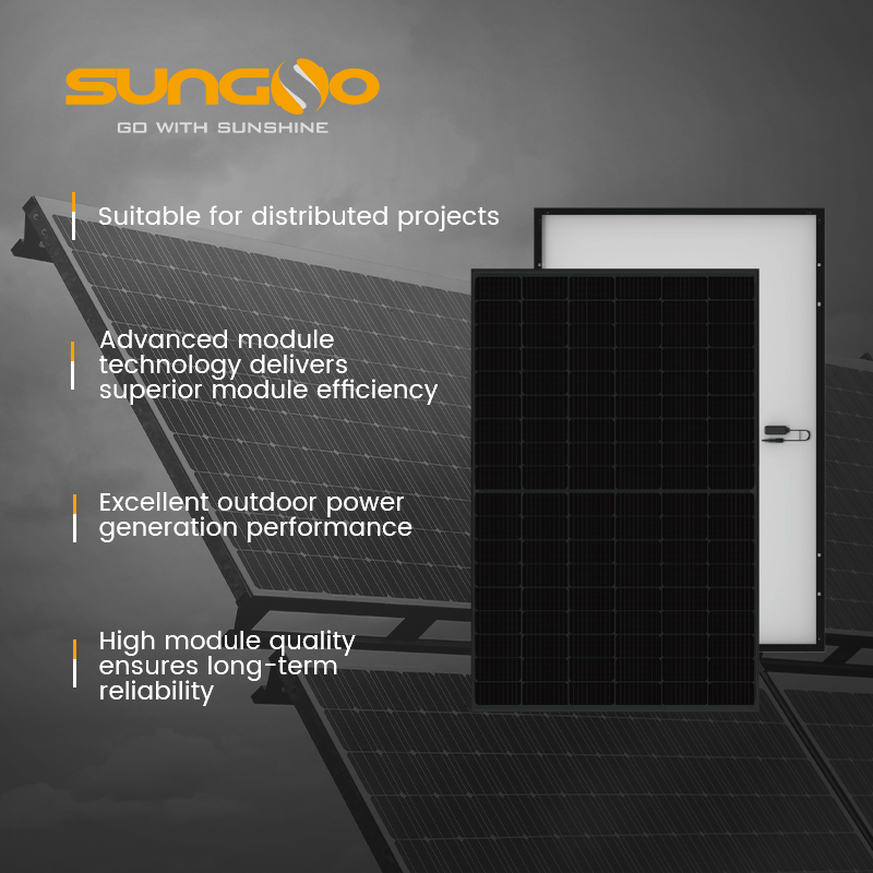 Painel solar fotovoltaico 410w uso doméstico módulo PERC meia célula mono