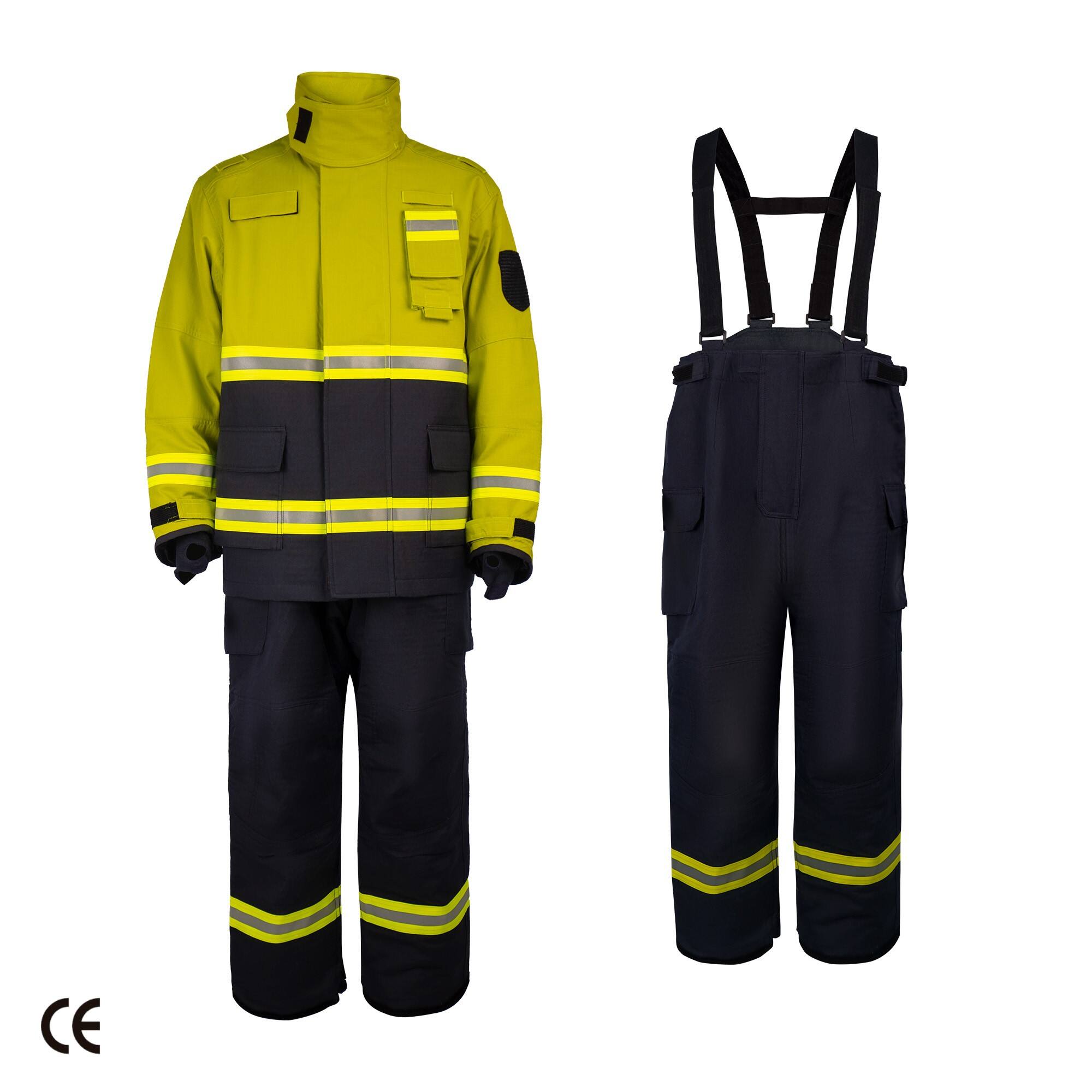 ATI-FIRE EN Green Fire Fighting Suit para kay Commander na may DRD/360 ° Reflective Strip