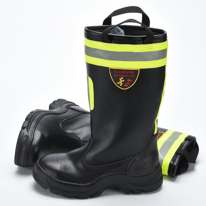 ATI-FIRE EN Firefighting Shoes Fireman leather Fire Resistant Flame Retardant Firefighter Boots