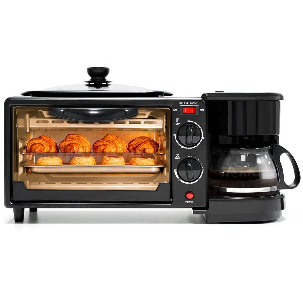 Tired of your coffee maker and oven taking up too much space?  Get a multifunctional electric oven coffee maker