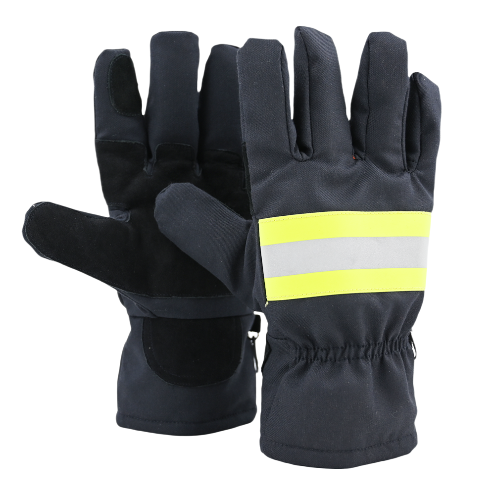 Self-adjustable elastic style Three Color Aramid IIIA EN659 Certified Fire Gloves（2-C）