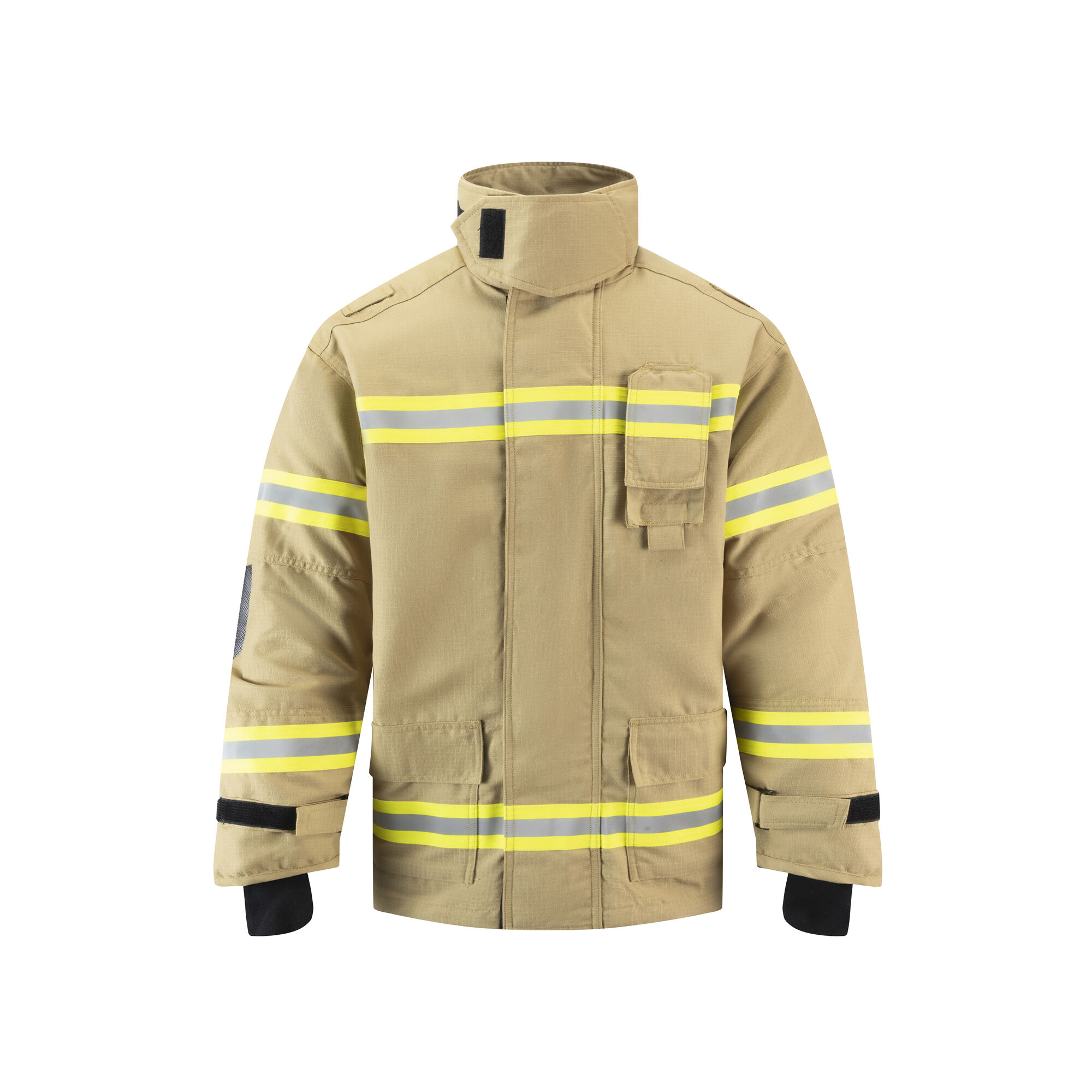 China EN469 CERTIFICATED KHAKI Four Layer Fire Fighting Suits with DRD ...