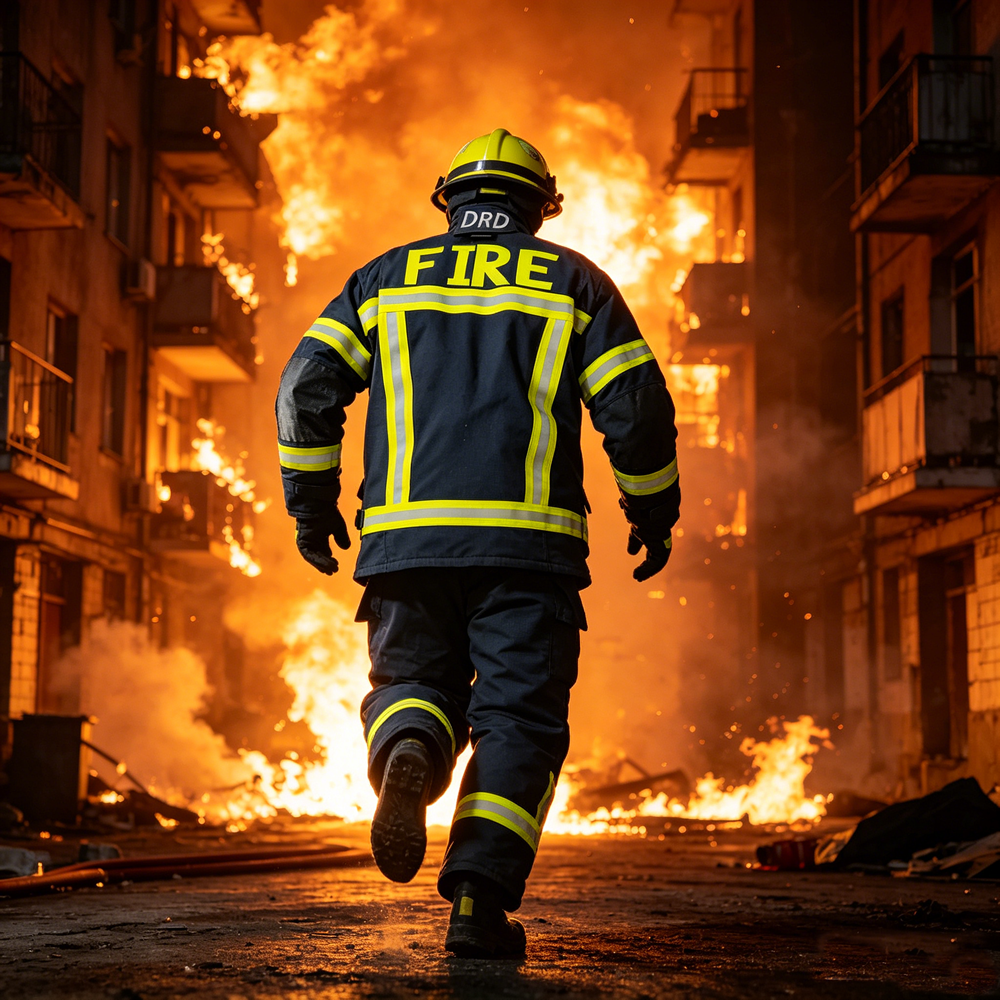 بدل مكافحة الحرائق المصدقة EN469 بنظام DRD (ZFMH-AB-DRD) بأربع طبقات