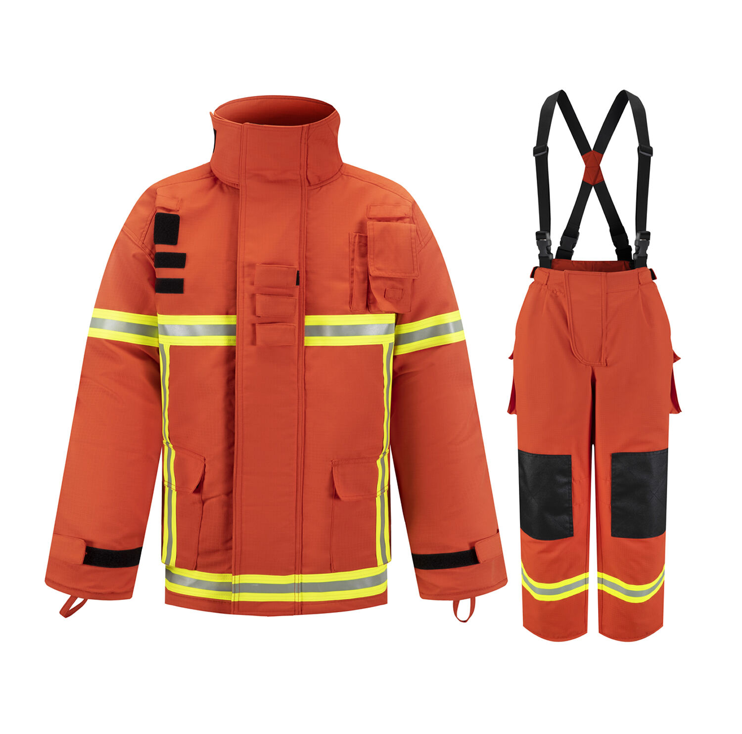 EN469 CERTIFICATED 2025 New-Style Four Layer Versatile Style Fire Fighting Suits ZFMH-AB-E