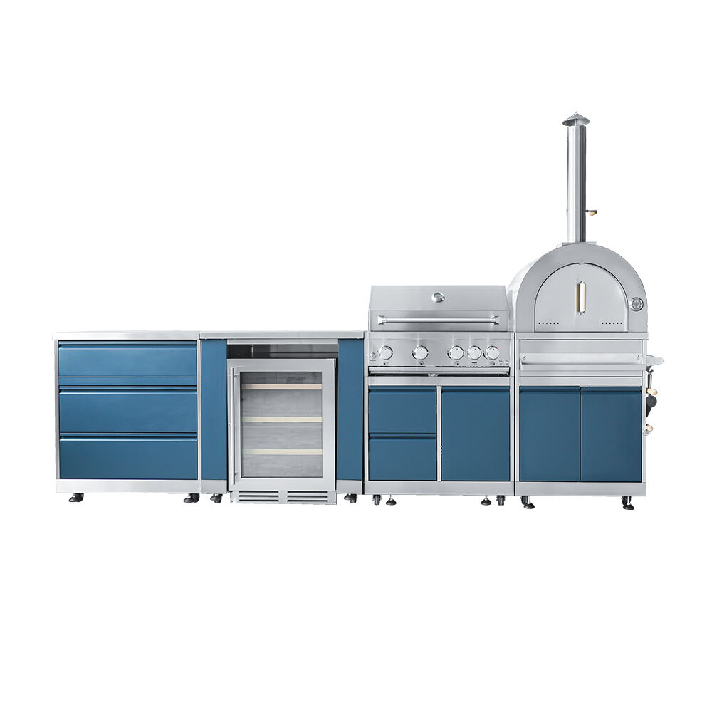 Hyxion Blue Stainless steel Premium Modular Outdoor Kitchen Set