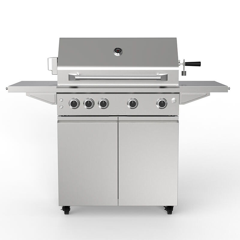 MK10SS304S Outdoor Freestanding Gas Grill with 5MB & 2SB 2 Shelves