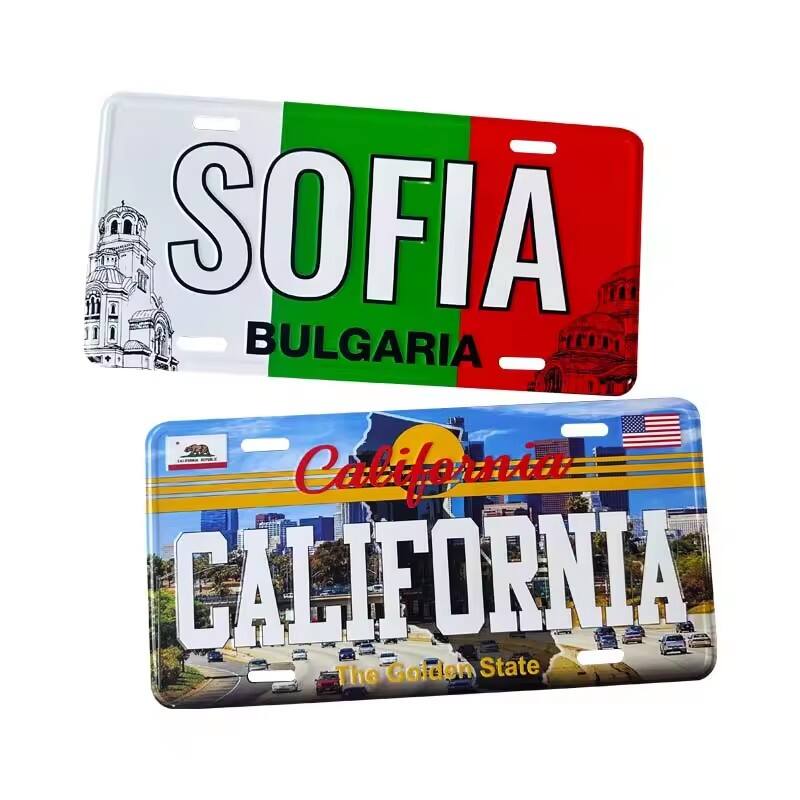 Custom USA Size Aluminum Novelty Metal Car License Plate for Souvenir Decoration