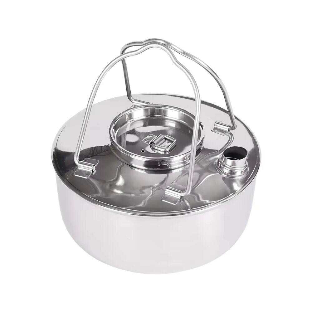 Manufacture 1.7L Camping Equipment Lightweight Stainless Steel Kettle Foldable Camping Kettle Pot