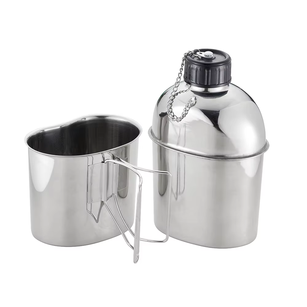 military canteen with cup
