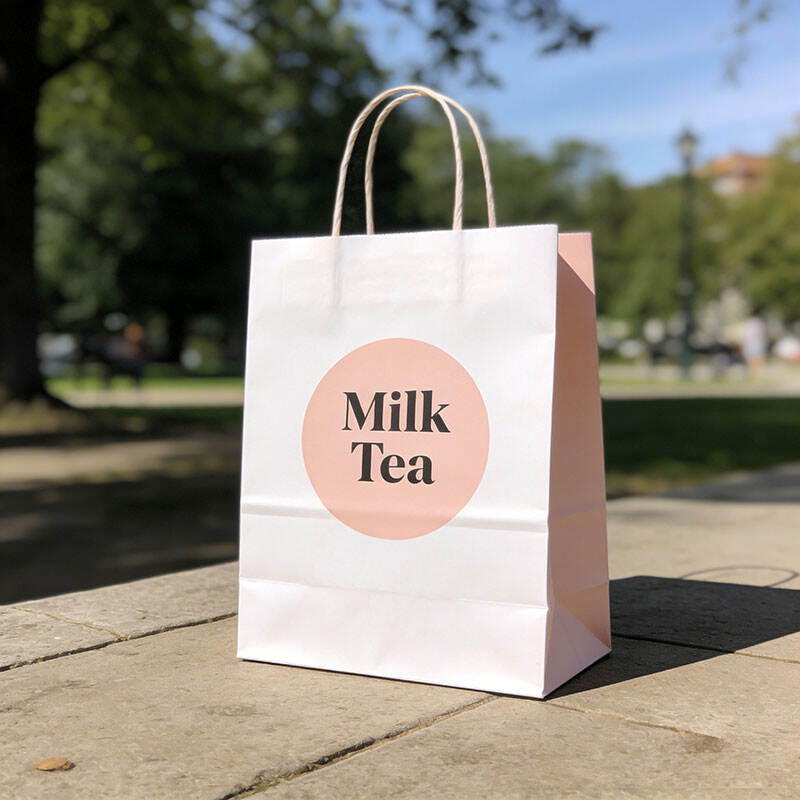 Aangepaste Berging Wegneem Kraftpapier Sak Stewige Herwinbare Ekologie-vriendelike Tote Inkopiesak van Kraftpapier