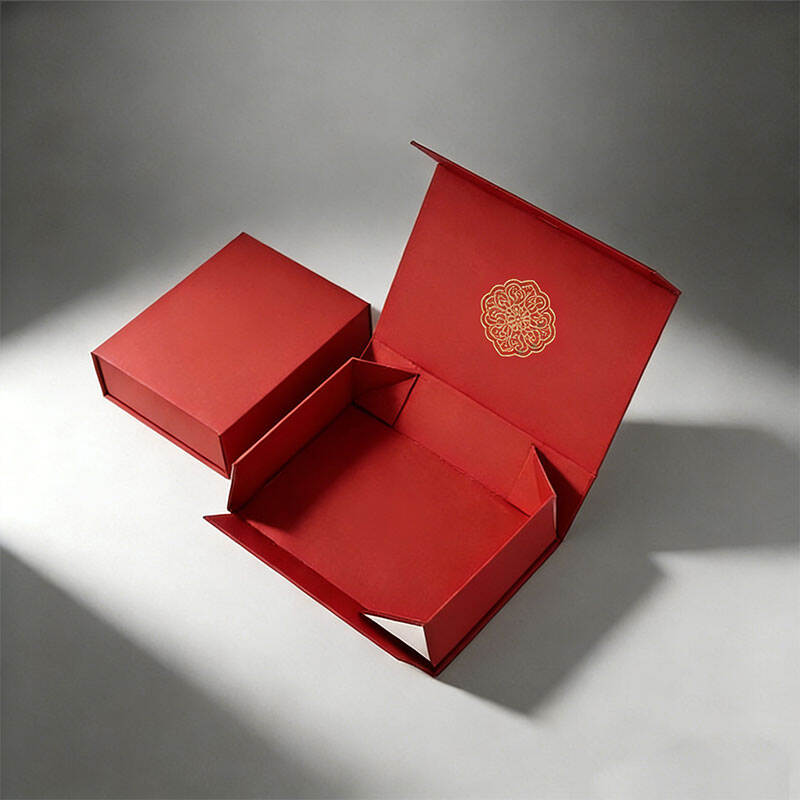 Aangepaste Voubare Ekologievriendelike Papierhuisie Platverpakking met Matt Laminering Magneetsluiting Starre Papierhuisies