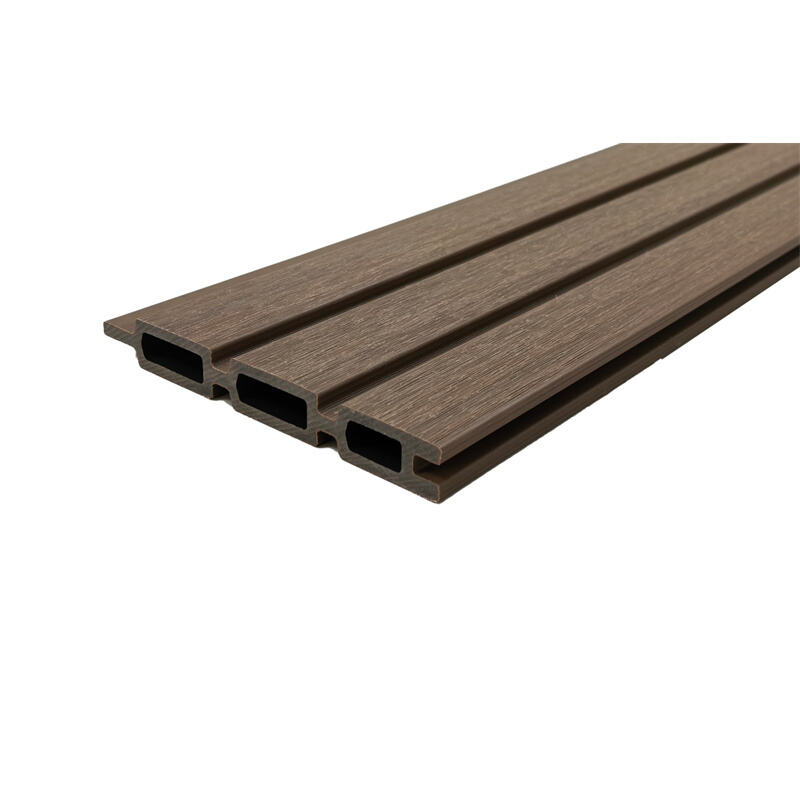 รั้วไม้พลาสติกคอมโพสิตแบบร่วมอัดรีด (Co-extrusion WPC Fence) รุ่น 160H20Y เทคโนโลยีขั้นสูง - แผ่นรั้วคอมโพสิตสำหรับลานด้านนอก